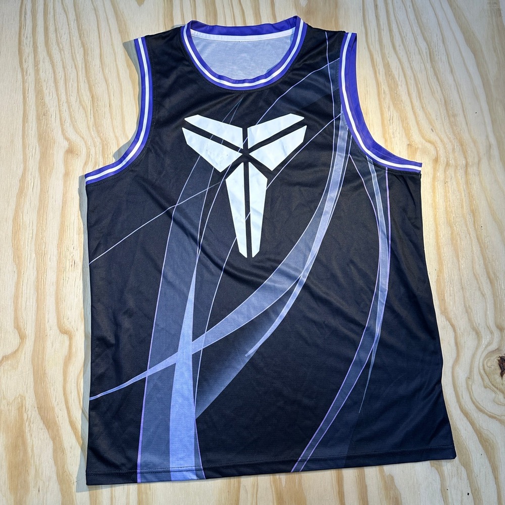 Mamba Style Basketball Jersey Mens XL Black Purple White Graphic 34